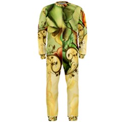 Wonderful Flowers With Butterflies, Colorful Design Onepiece Jumpsuit (men)  by FantasyWorld7