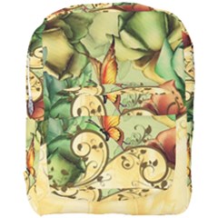 Wonderful Flowers With Butterflies, Colorful Design Full Print Backpack