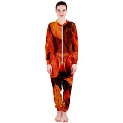 Ablaze With Beautiful Fractal Fall Colors Onepiece Jumpsuit (ladies)  by jayaprime