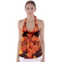 Ablaze With Beautiful Fractal Fall Colors Babydoll Tankini Top View1