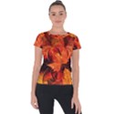 Ablaze With Beautiful Fractal Fall Colors Short Sleeve Sports Top  View1