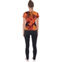 Ablaze With Beautiful Fractal Fall Colors Short Sleeve Sports Top  View2