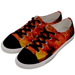 Ablaze With Beautiful Fractal Fall Colors Men s Low Top Canvas Sneakers by jayaprime