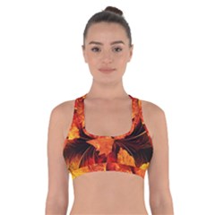 Ablaze With Beautiful Fractal Fall Colors Cross Back Sports Bra by jayaprime