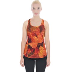 Ablaze With Beautiful Fractal Fall Colors Piece Up Tank Top by jayaprime