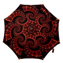 Chinese Lantern Festival For A Red Fractal Octopus Hook Handle Umbrellas (medium) by jayaprime