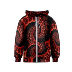 Chinese Lantern Festival For A Red Fractal Octopus Kids  Zipper Hoodie