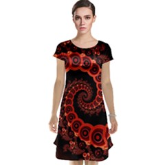 Chinese Lantern Festival For A Red Fractal Octopus Cap Sleeve Nightdress by jayaprime