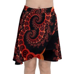 Chinese Lantern Festival For A Red Fractal Octopus Chiffon Wrap by jayaprime