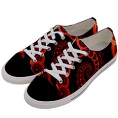 Chinese Lantern Festival For A Red Fractal Octopus Women s Low Top Canvas Sneakers by jayaprime