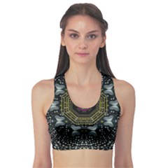 Leaf Earth And Heart Butterflies In The Universe Sports Bra by pepitasart