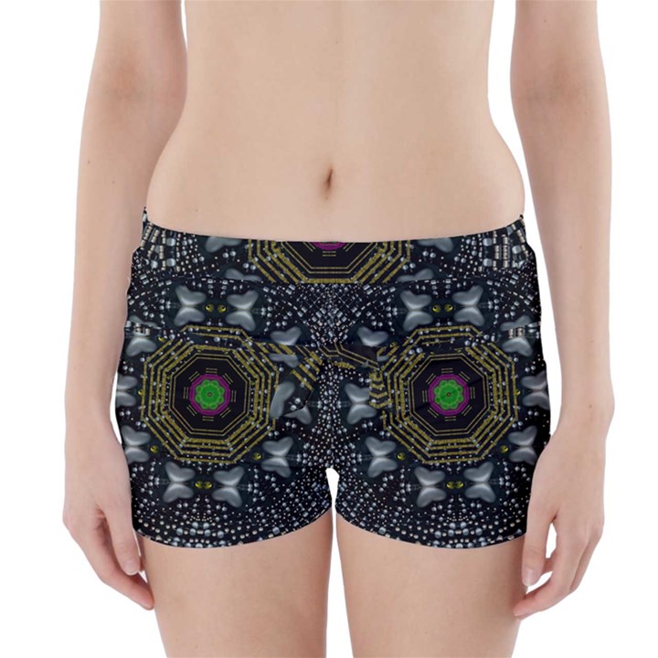 Leaf Earth And Heart Butterflies In The Universe Boyleg Bikini Wrap Bottoms