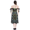 Leaf Earth And Heart Butterflies In The Universe Shoulder Tie Bardot Midi Dress View2