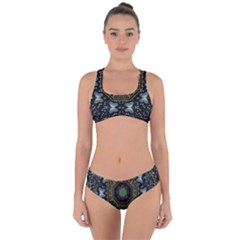 Leaf Earth And Heart Butterflies In The Universe Criss Cross Bikini Set by pepitasart