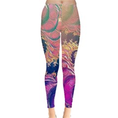 Rainbow Octopus Tentacles In A Fractal Spiral Leggings  by jayaprime