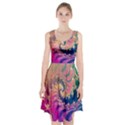 Rainbow Octopus Tentacles in a Fractal Spiral Racerback Midi Dress View1