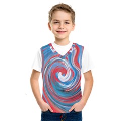 Red And Blue Rounds Kids  Sportswear by berwies