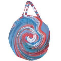 Red And Blue Rounds Giant Round Zipper Tote