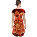 Beautiful Ruby Red Dahlia Fractal Lotus Flower Cap Sleeve Nightdress View2