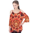 Beautiful Ruby Red Dahlia Fractal Lotus Flower Flutter Tees View1