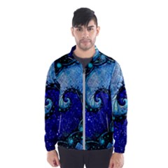 Nocturne Of Scorpio, A Fractal Spiral Painting Wind Breaker (men) by jayaprime