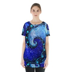 Nocturne Of Scorpio, A Fractal Spiral Painting Skirt Hem Sports Top