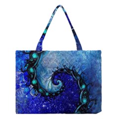 Nocturne Of Scorpio, A Fractal Spiral Painting Medium Tote Bag by jayaprime