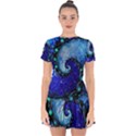 Nocturne of Scorpio, a Fractal Spiral Painting Drop Hem Mini Chiffon Dress View1