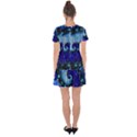 Nocturne of Scorpio, a Fractal Spiral Painting Drop Hem Mini Chiffon Dress View2