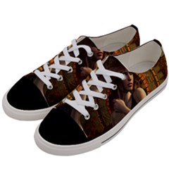 Wonderful Steampunk Women With Clocks And Gears Women s Low Top Canvas Sneakers