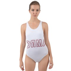 Normal Cut-out Back One Piece Swimsuit