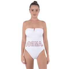 Normal Tie Back One Piece Swimsuit