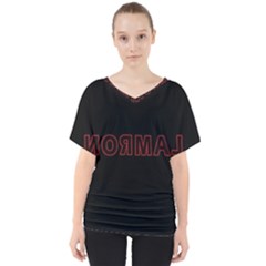 Normal V-neck Dolman Drape Top