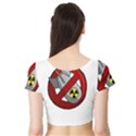 No nuclear weapons Short Sleeve Crop Top View2