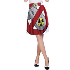 No Nuclear Weapons A-line Skirt