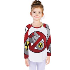 No Nuclear Weapons Kids  Long Sleeve Tee