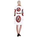 No nuclear weapons Long Sleeve Velvet Front Wrap Dress View2