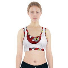 No Nuclear Weapons Sports Bra With Pocket