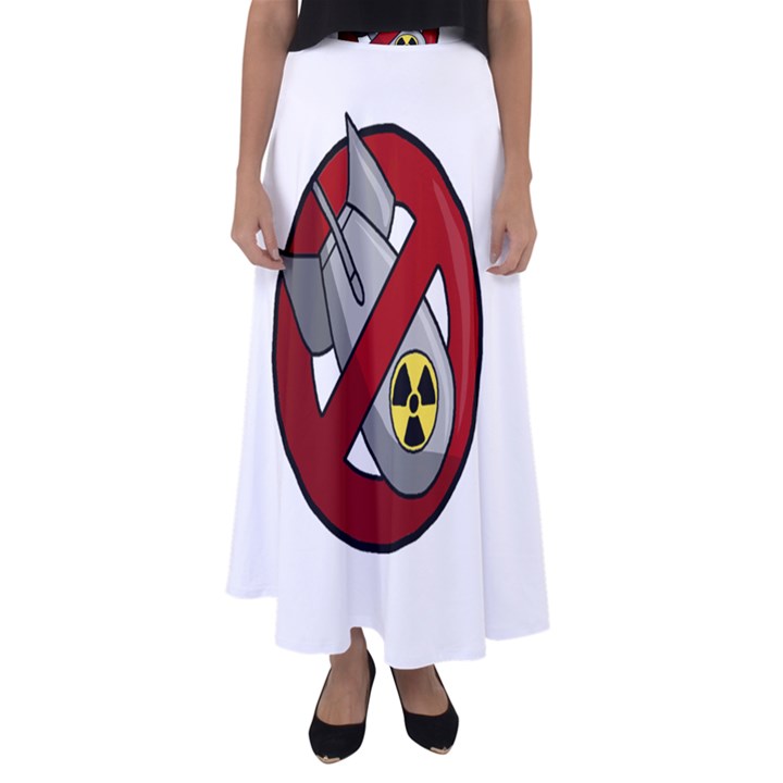 No nuclear weapons Flared Maxi Skirt