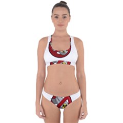 No Nuclear Weapons Cross Back Hipster Bikini Set