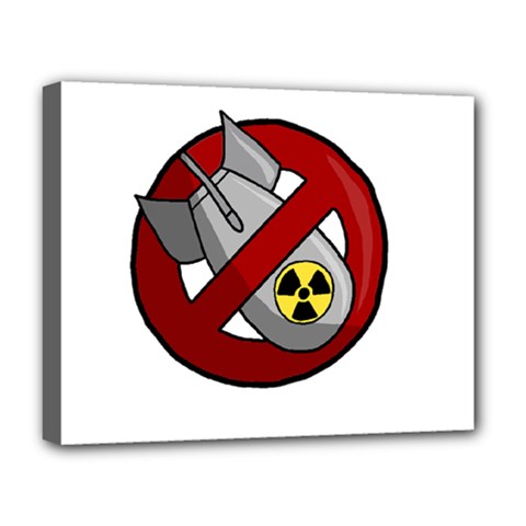 No Nuclear Weapons Deluxe Canvas 20  X 16   by Valentinaart