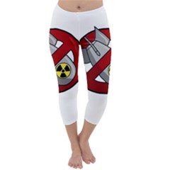 No Nuclear Weapons Capri Winter Leggings  by Valentinaart