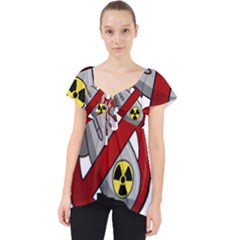 No Nuclear Weapons Lace Front Dolly Top