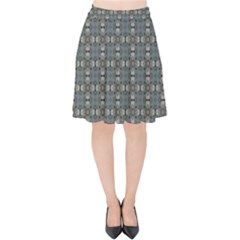 Earth Tiles Velvet High Waist Skirt