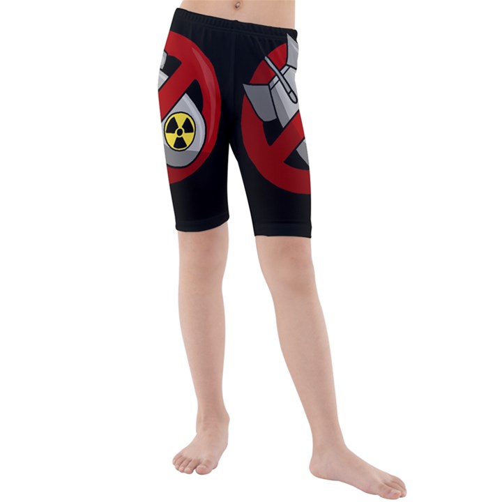 No nuclear weapons Kids  Mid Length Swim Shorts