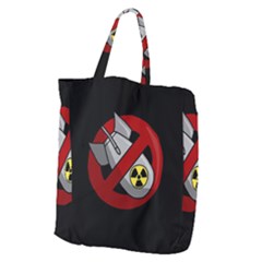 No Nuclear Weapons Giant Grocery Zipper Tote by Valentinaart