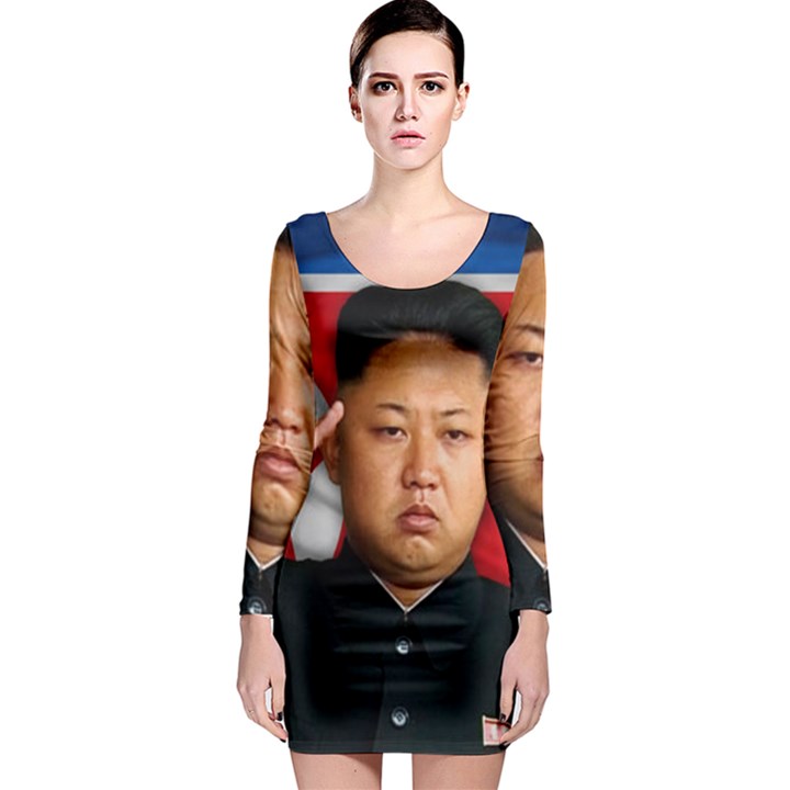 Kim Jong-Un Long Sleeve Bodycon Dress