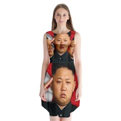 Kim Jong-un Sleeveless Chiffon Dress   by Valentinaart