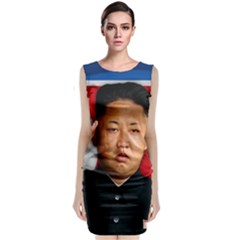 Kim Jong-un Sleeveless Velvet Midi Dress