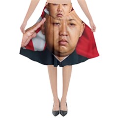 Kim Jong-un Flared Midi Skirt by Valentinaart